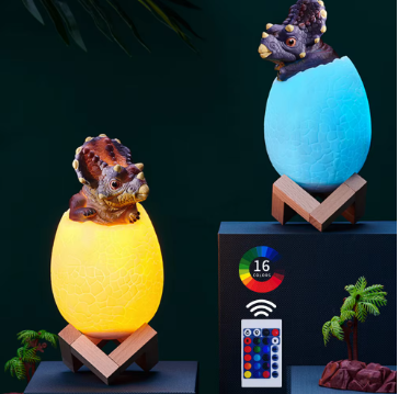 Lampe veilleuse colorée tricératops