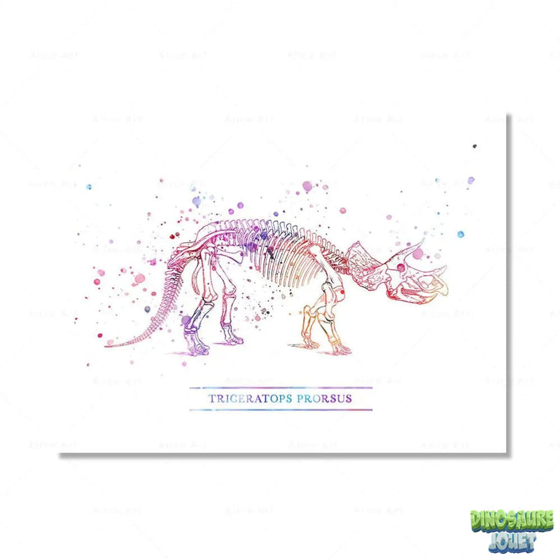 Affiche pastel Dinosaure