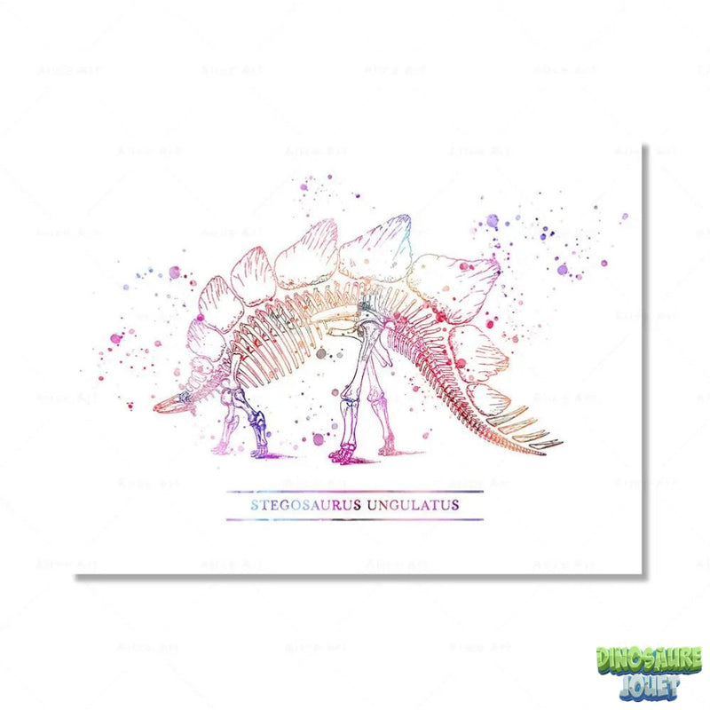 Affiche pastel Dinosaure