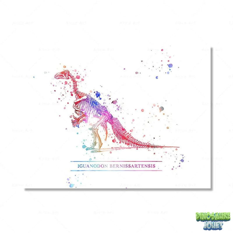 Affiche pastel Dinosaure