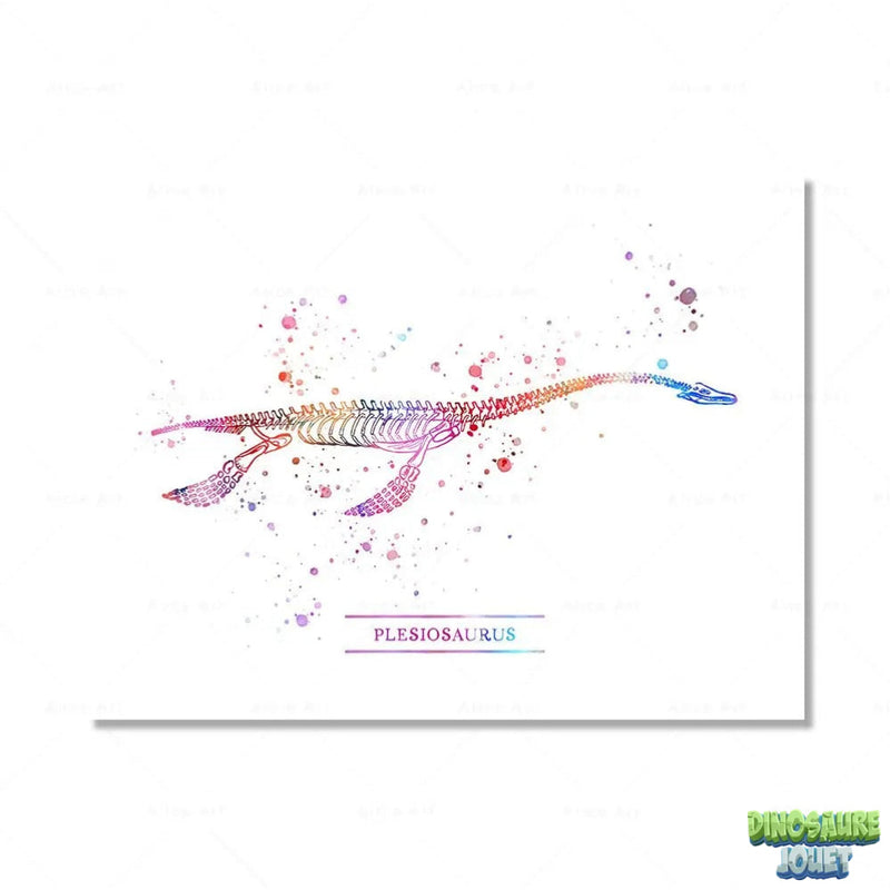 Affiche pastel Dinosaure