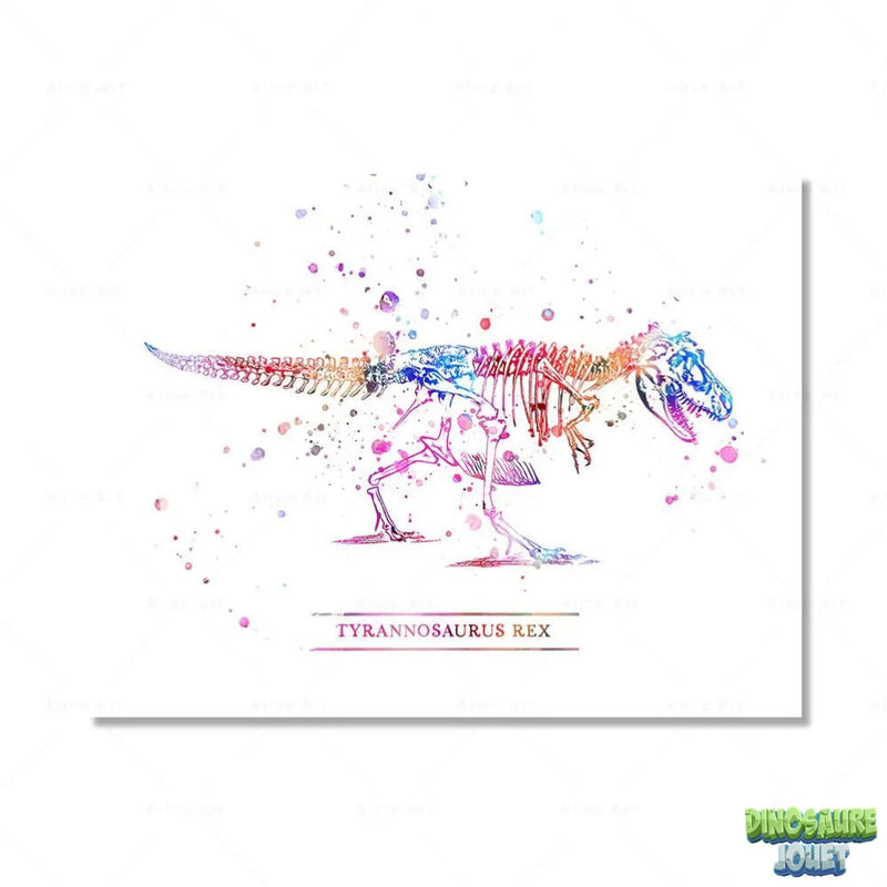 Affiche pastel Dinosaure