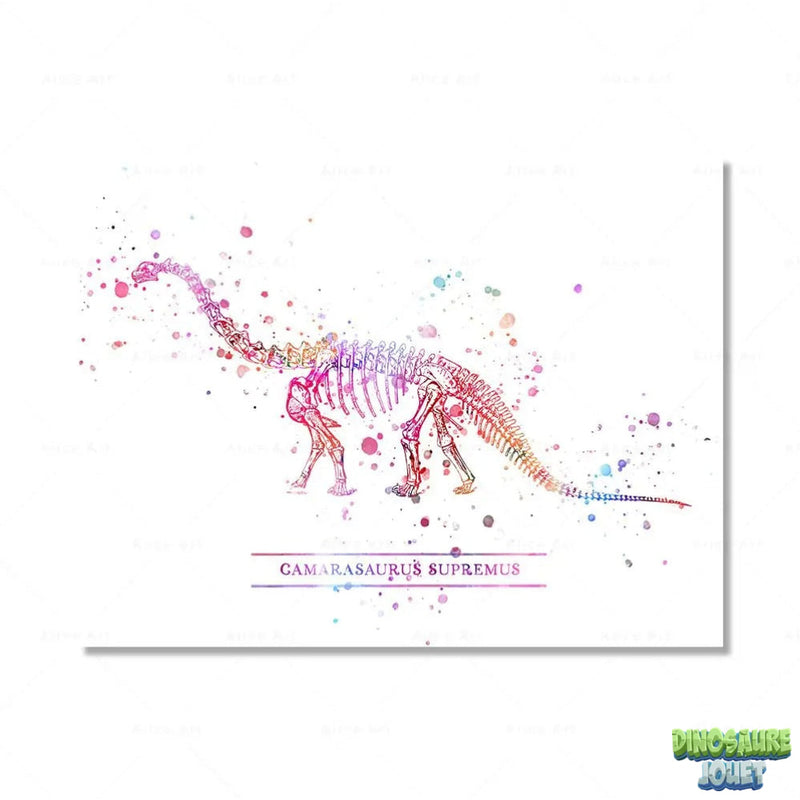 Affiche pastel Dinosaure