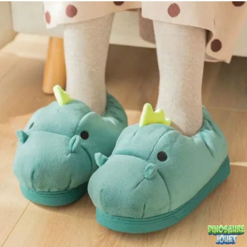 Chausson peluche garcon Dinosaure