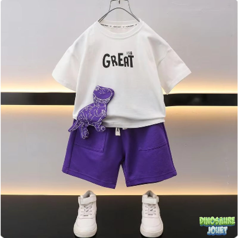 Chemise short bébé Dinosaure