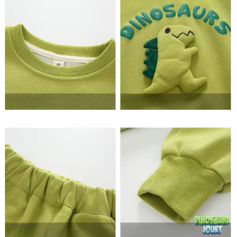 Ensemble sweat jogging Dinosaure