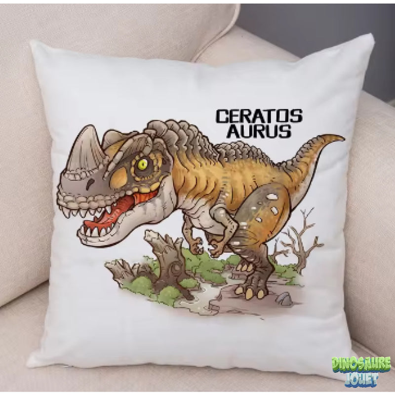 Housse de coussin carré Dino fun