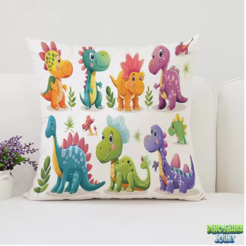 Housse de coussin dinosaure bébé