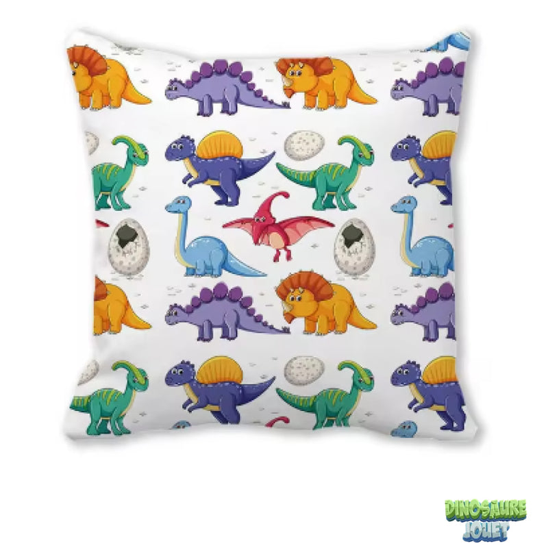 Housse de coussin imprimé 60x60 Dinosaure