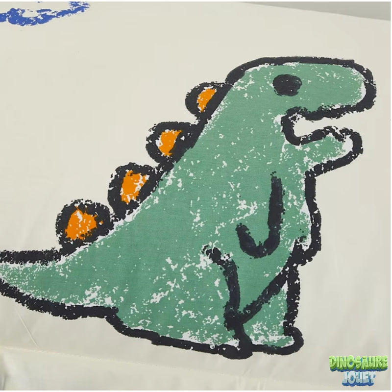 Housse de coussin rectangulaire Dinosaure en couleurs