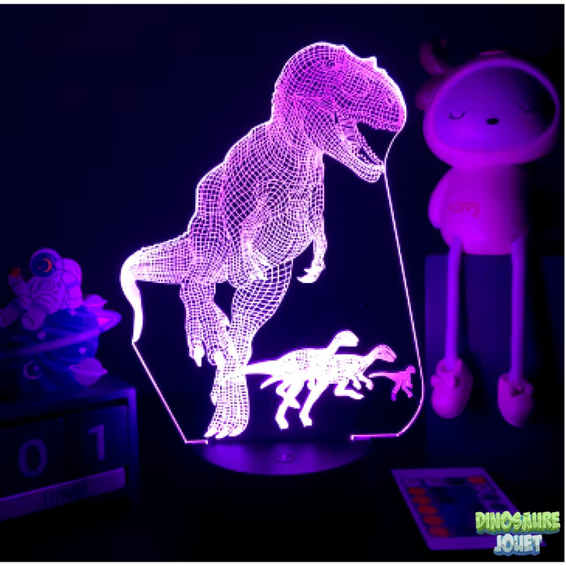 Lampe Dinosaure 3D vélociraptor