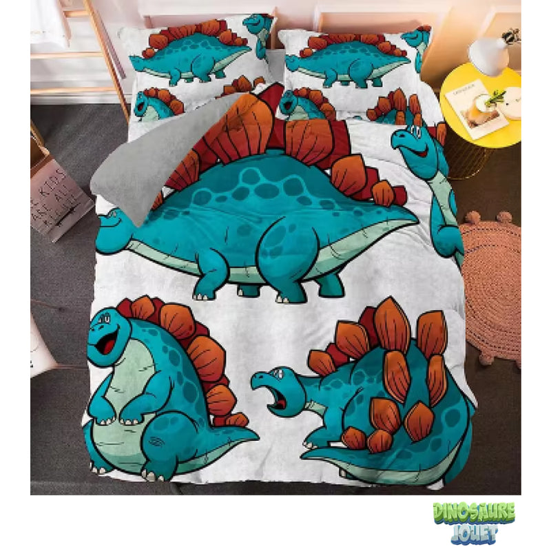 Parure de lit Dinosaure turquoise