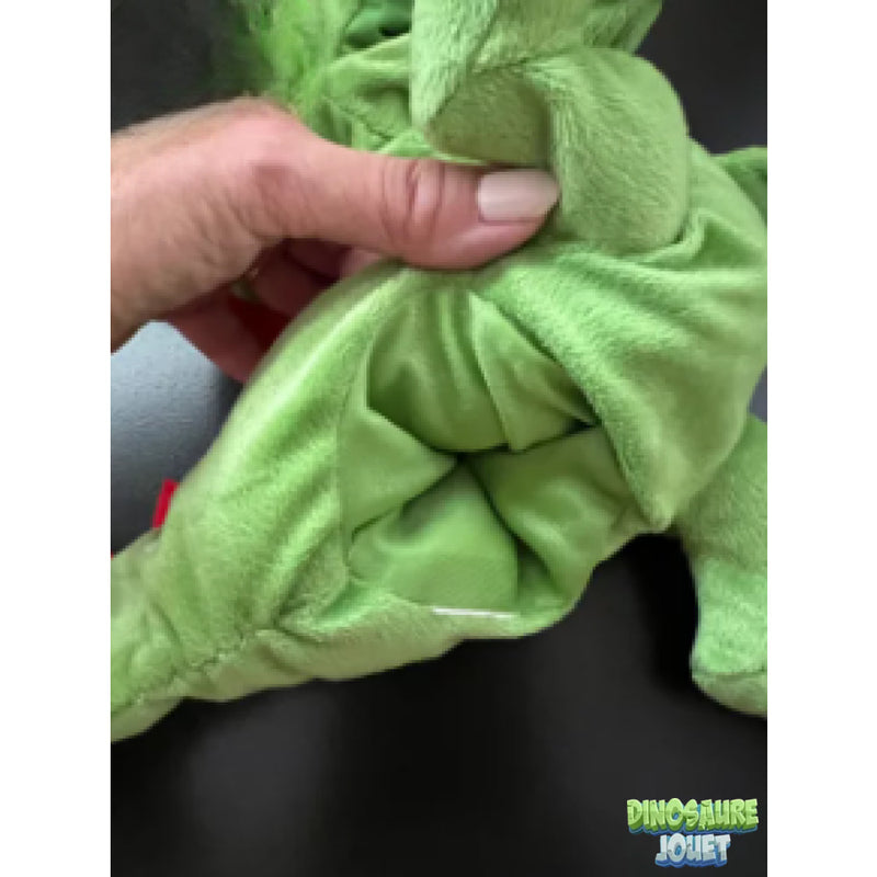 Peluche marionnette Dinosaure: T-rex vert