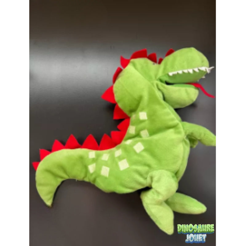 Peluche marionnette Dinosaure: T-rex vert