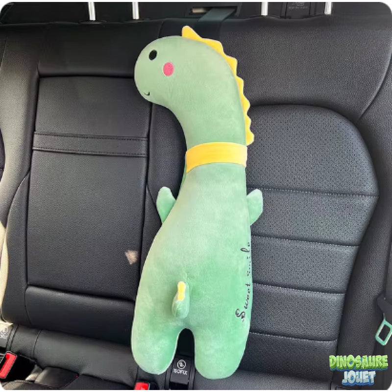 Peluche traversin Dinosaure vert