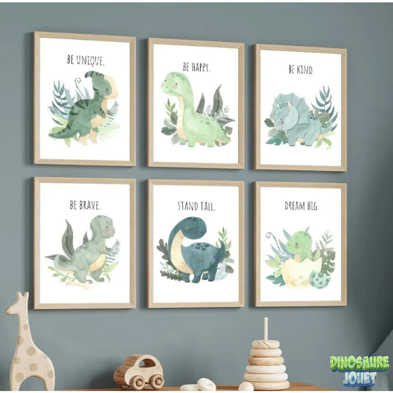 Poster bébé animaux Dinosaures