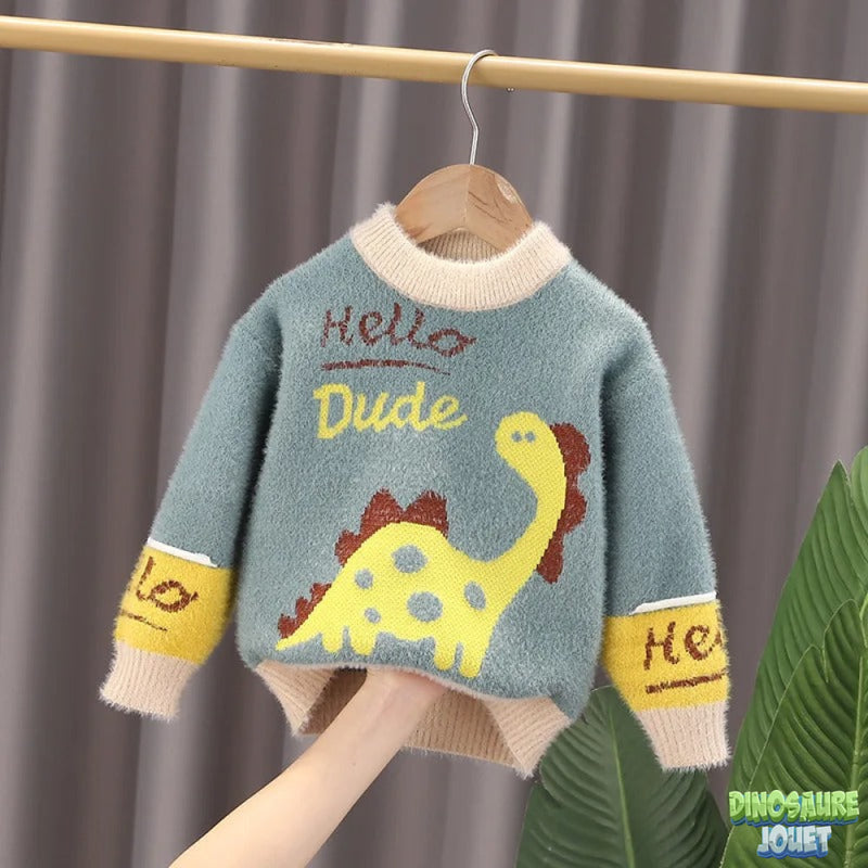 Pull enfant dinosaure