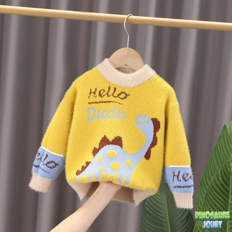 Pull enfant dinosaure