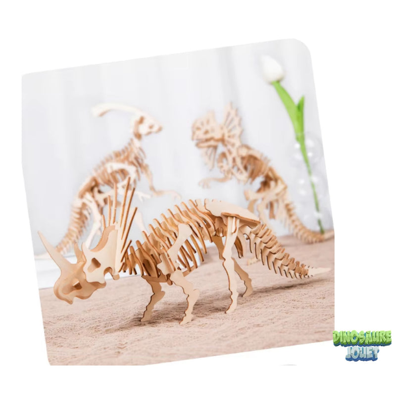 puzzle 3d en bois dinosaure