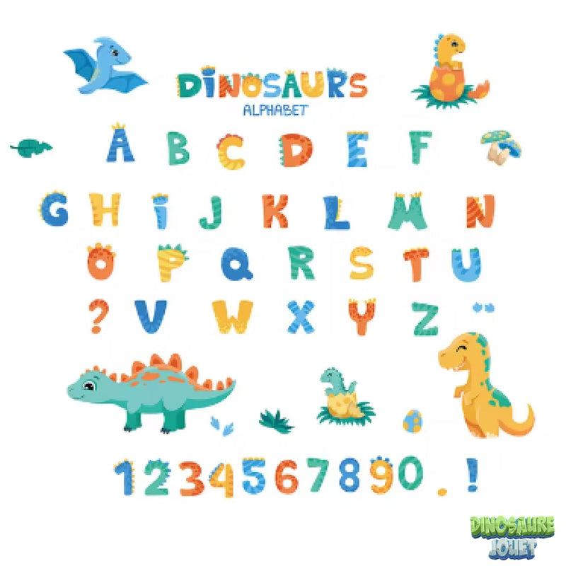 Stickers alphabet Dinosaure