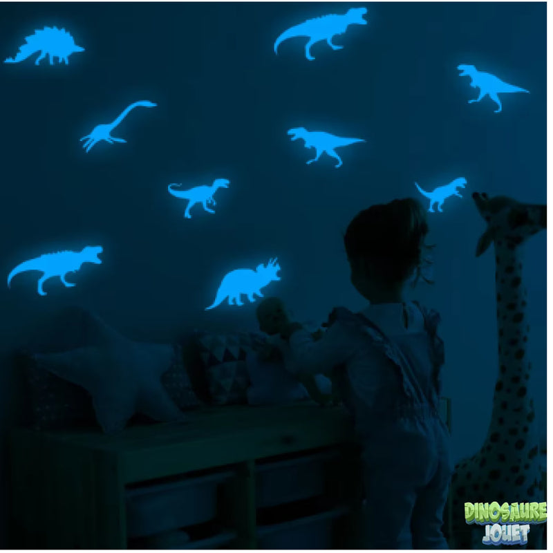 Stickers muraux dinosaures fluorescent