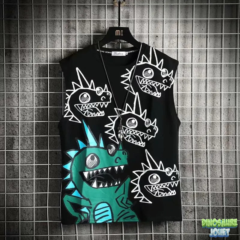 Sweat Dinosaure sans manches