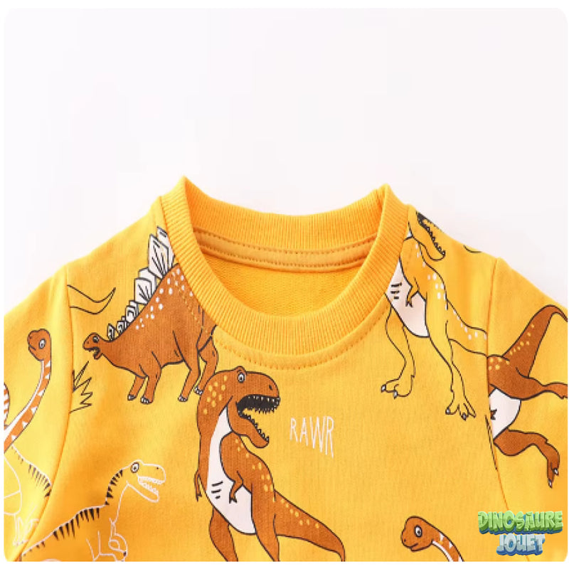 Sweat shirt dinosaure