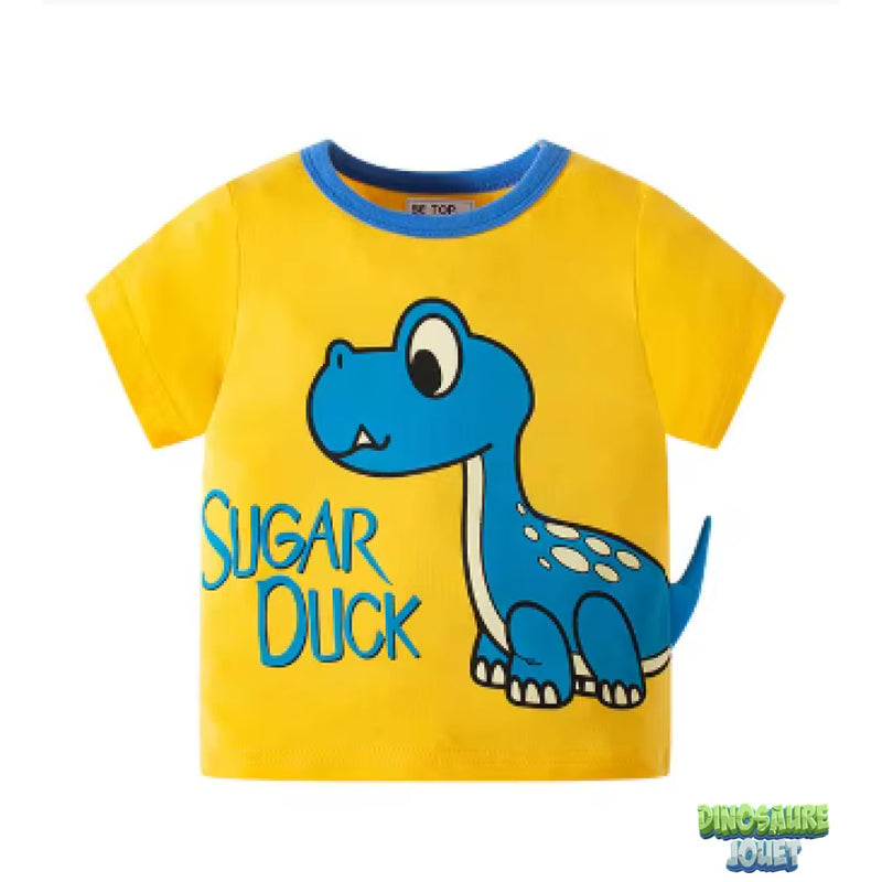 T-shirt Dinosaure bleu