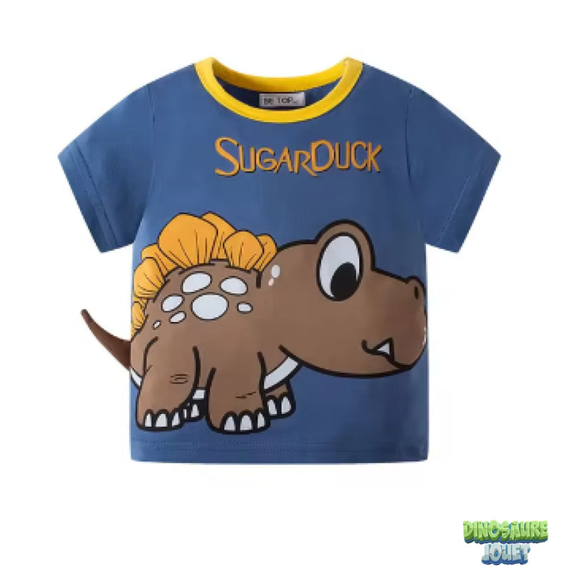 T-shirt Dinosaure bleu