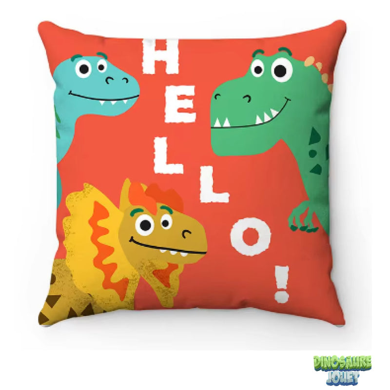 Taie de coussin Dinosaure en couleur