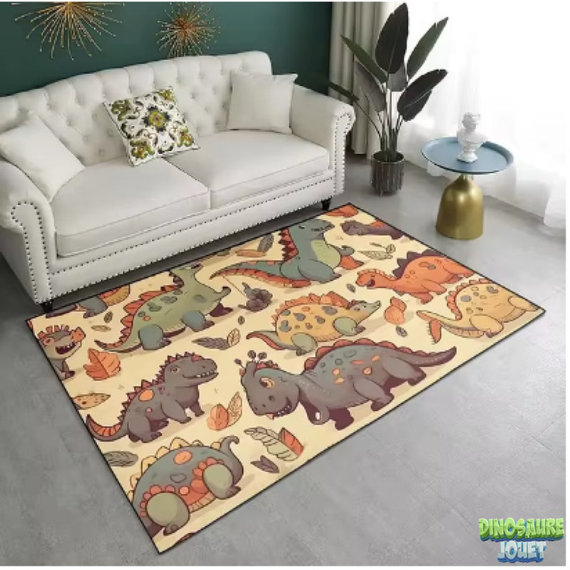 Tapis chambre enfant lavable dinosaure