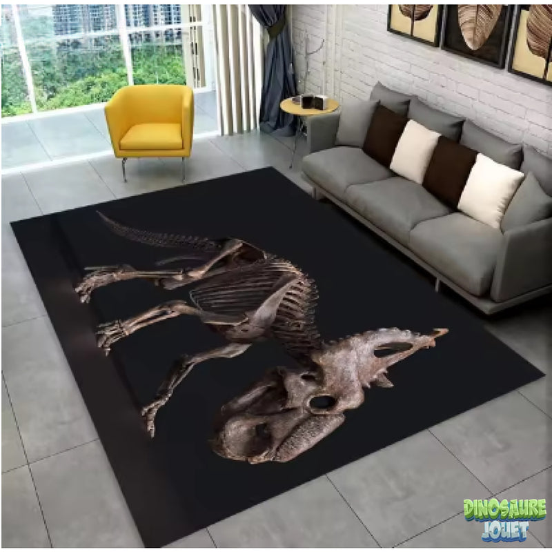 Tapis noir Dinosaure