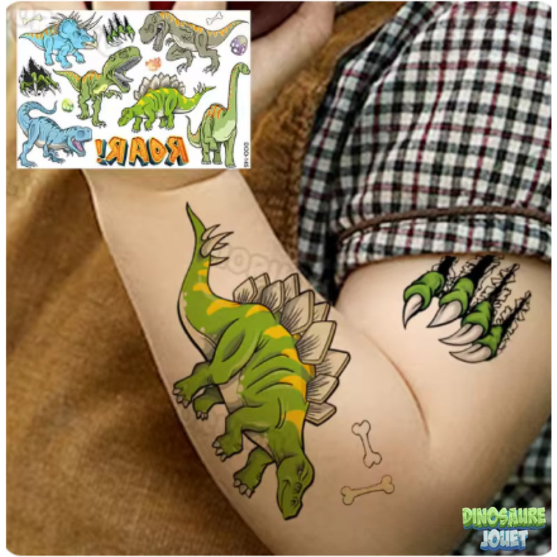 Tatouage ephemere de Dinosaure T-rex