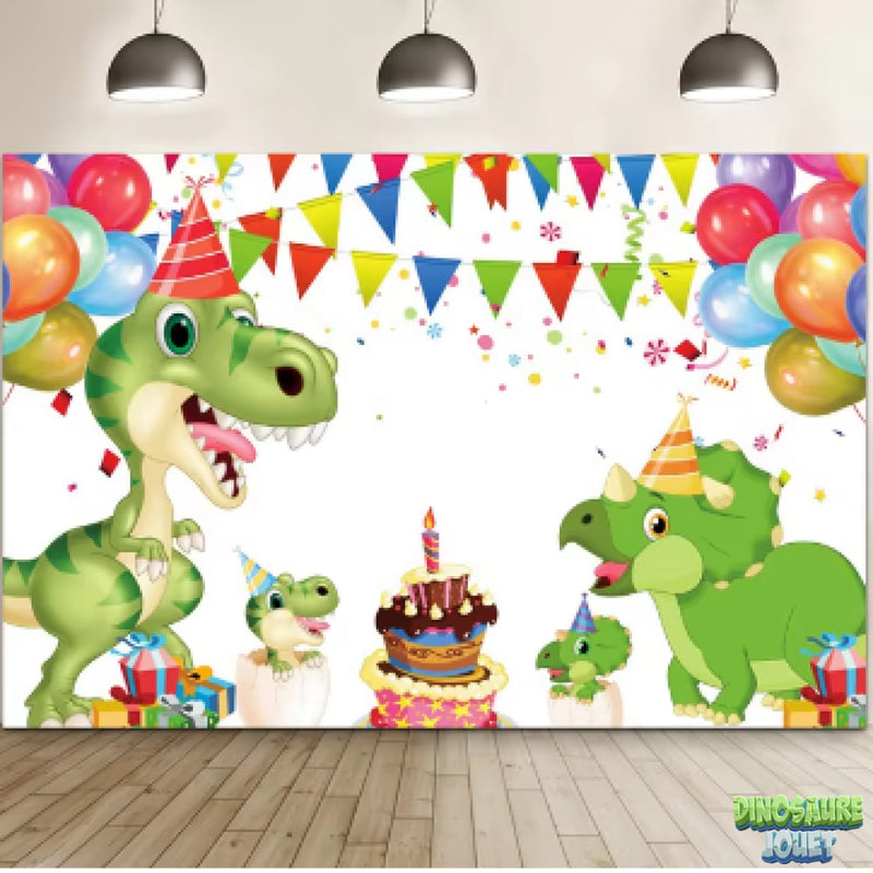 Tenture murale anniversaire Dinosaure cadeau