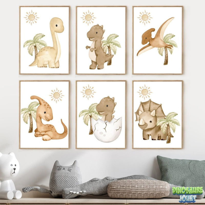 Séléction de décoration chambre enfant ou bébé thème dinosaure