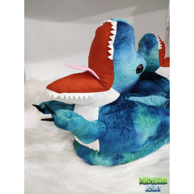 Chaussons Dinosaure T-Rex Bleu