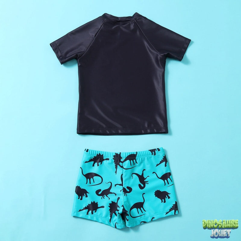 Maillot de bain Dinosaure noir et bleu