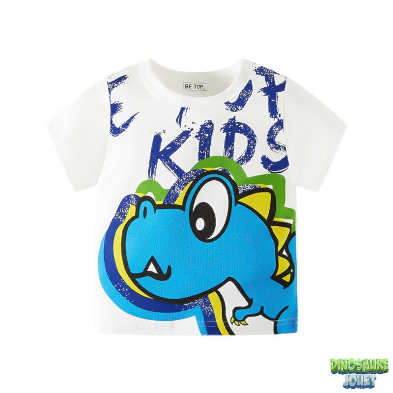 T-shirt Dinosaure bleu