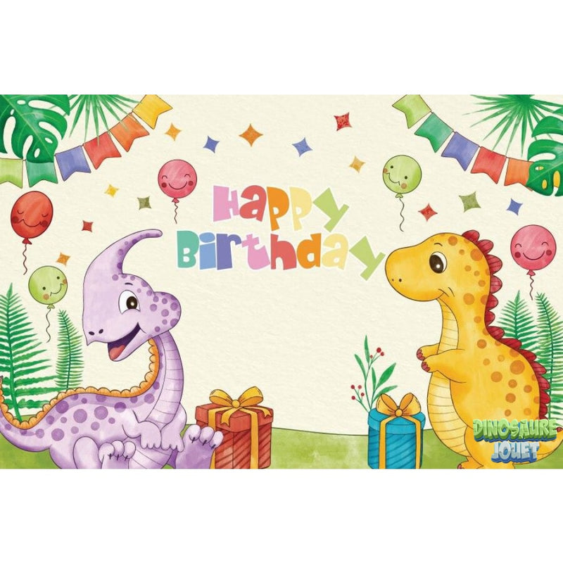 Tenture murale anniversaire Dinosaure