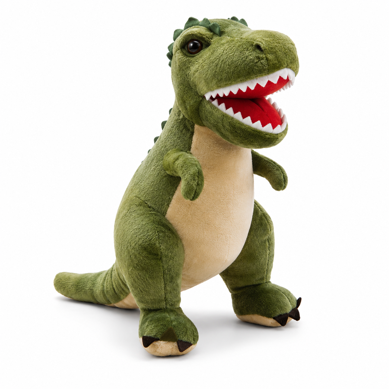 Doux dinosaure T Rex vert en peluche