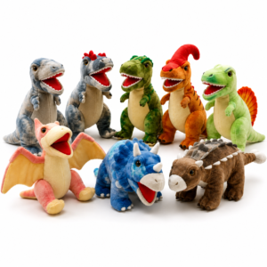 Ensemble de peluches dinosaures Cartoon Series