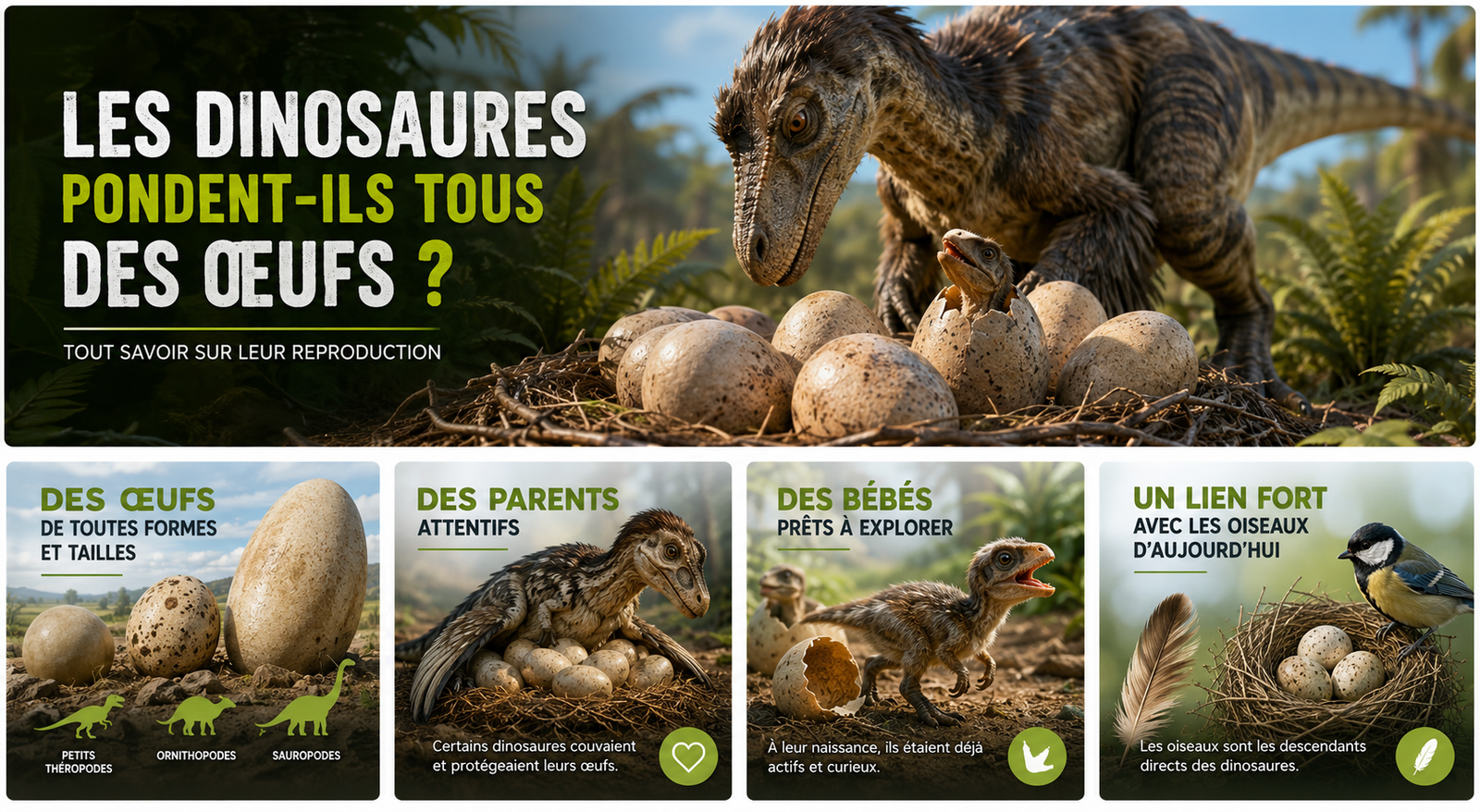 Les dinosaures et leurs œufs