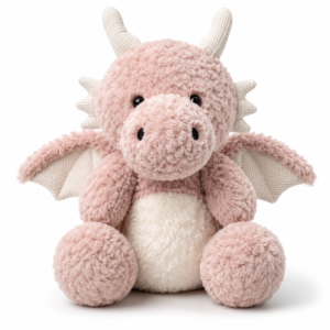 Peluche dinosaure Ptérosaure rose de 20 cm