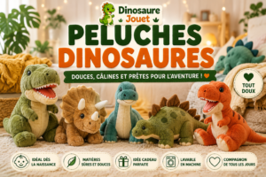 Peluches dinosaures tout doux et câlins