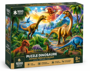 Puzzle dinosaure préhistorique 1000 pièces