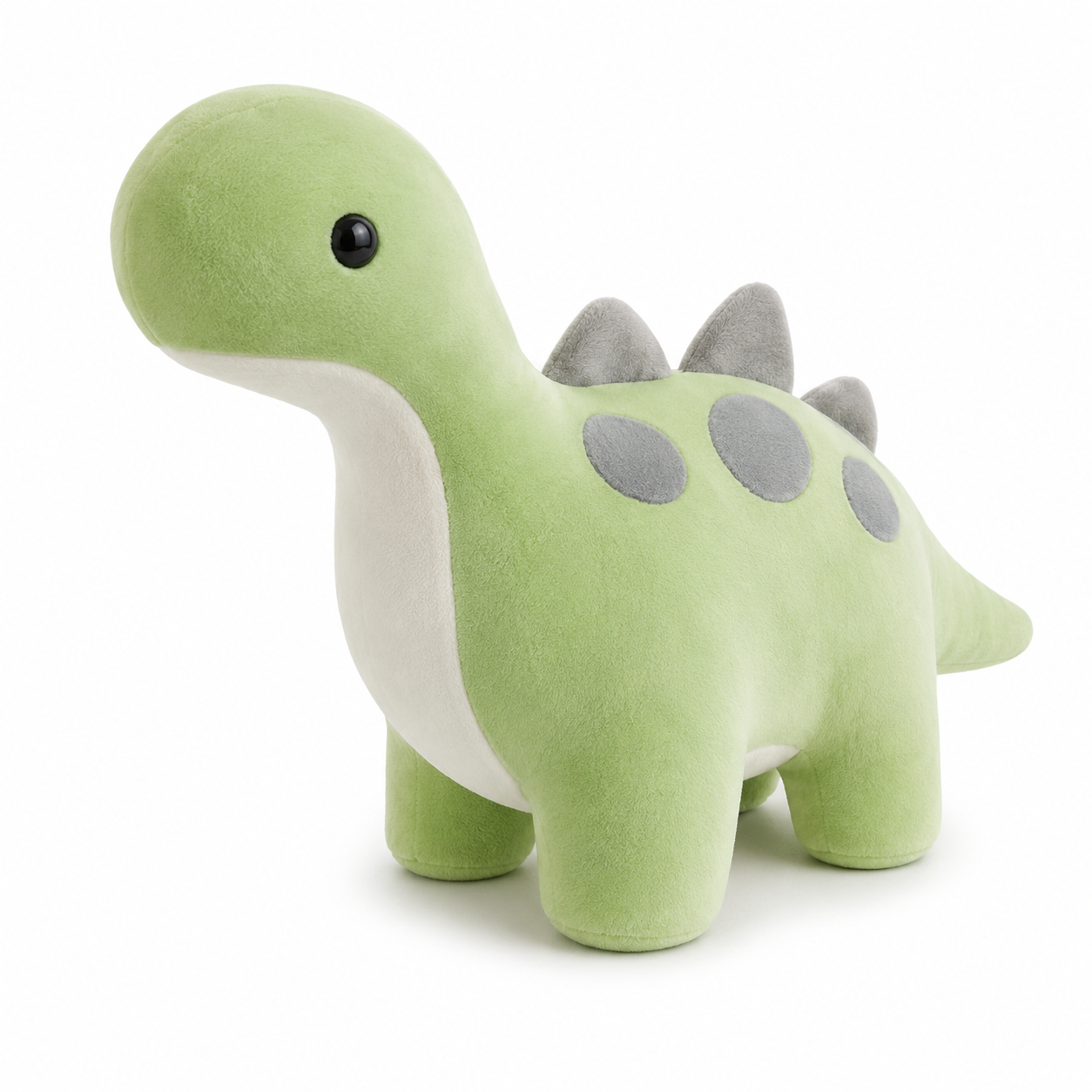 Dinosaure Brontosaure en peluche vert pastel