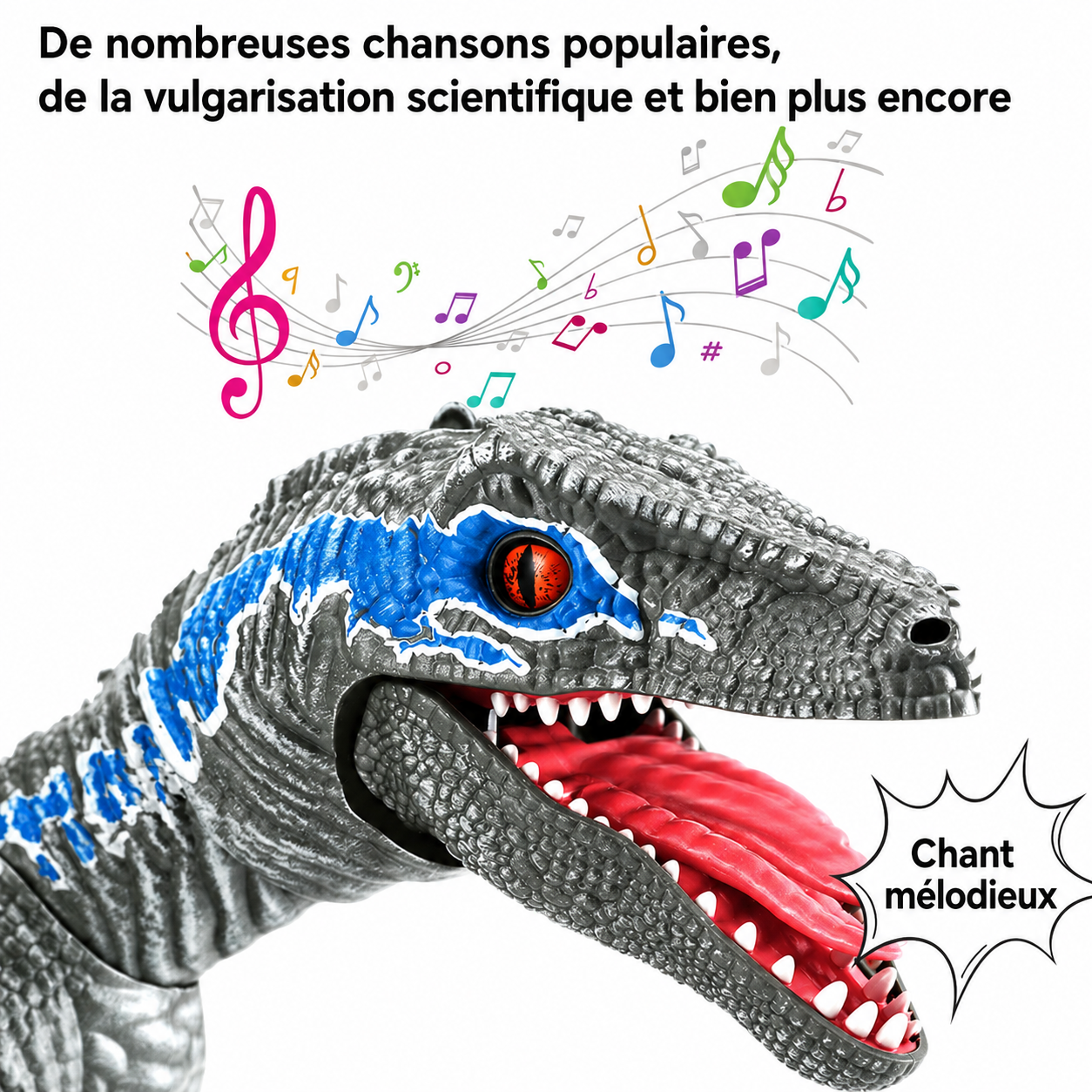 Dinosaure rythmique et chansons populaires