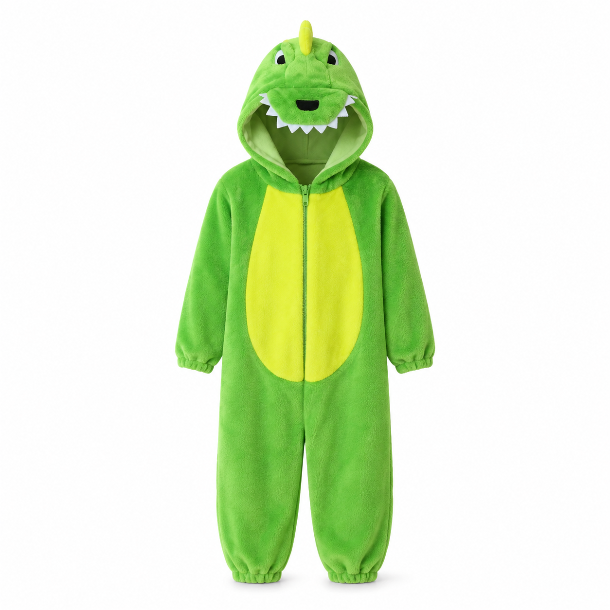 Grenouillère dinosaure verte en peluche