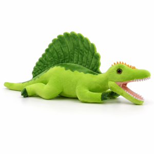Peluche Spinosaure vert et jaune ultra douce pour enfant