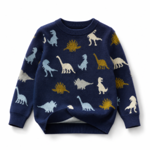 Pull marin à dinosaures colorés pour enfant